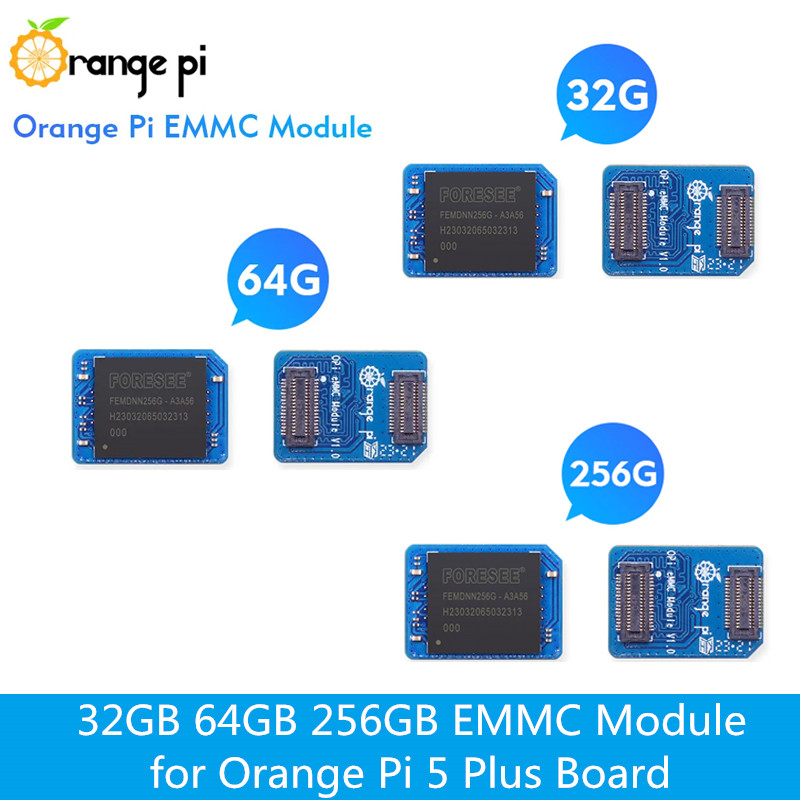 Orange Pi 32GB 64GB 256GB EMMC - مراجعة Orange Pi 5 Plus 16Gb وسعره